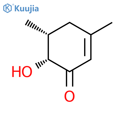 2-CYCLOHEXEN-1-ONE, 6-HYDROXY-3,5-DIMETHYL-, CIS- structure