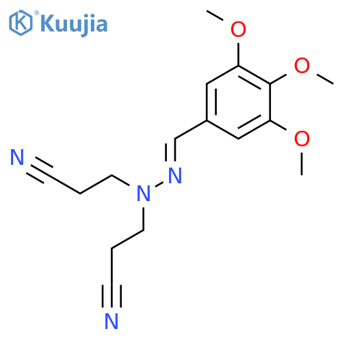 Propanenitrile, 3,3'-[[(3,4,5-trimethoxyphenyl)methylene]hydrazono]bis- structure
