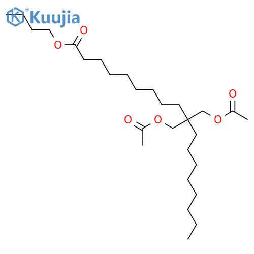 OCTADECANOIC ACID, 10,10-BIS[(ACETYLOXY)METHYL]-, BUTYL ESTER structure