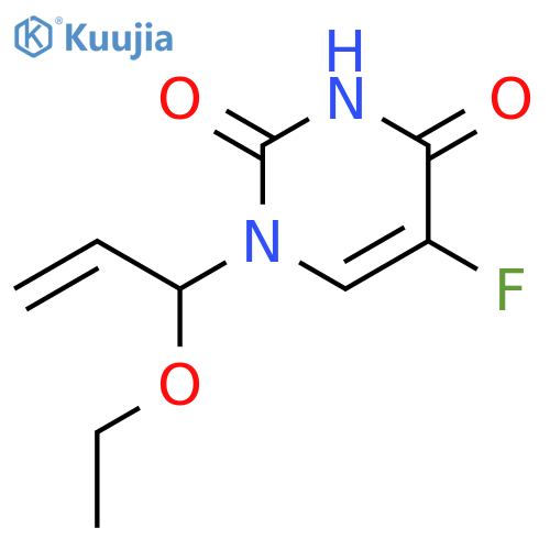 2,4(1H,3H)-PYRIMIDINEDIONE, 1-(1-ETHOXY-2-PROPENYL)-5-FLUORO- structure