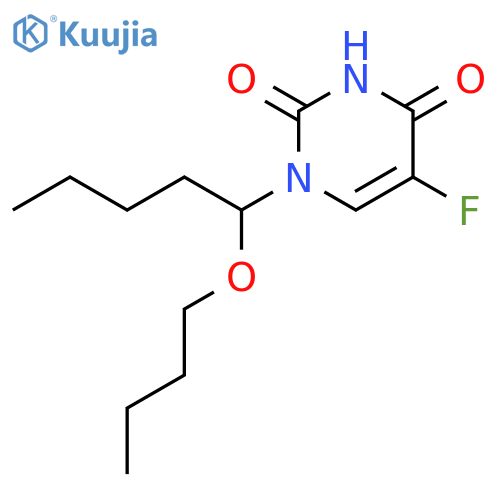 2,4(1H,3H)-PYRIMIDINEDIONE, 1-(1-BUTOXYPENTYL)-5-FLUORO- structure