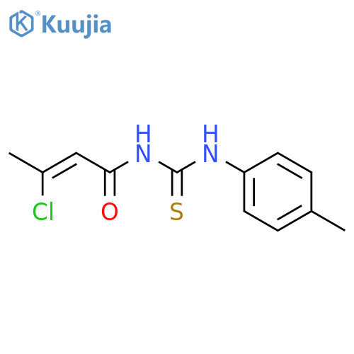 2-Butenamide, 3-chloro-N-[[(4-methylphenyl)amino]thioxomethyl]- structure