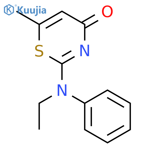 4H-1,3-THIAZIN-4-ONE, 2-(ETHYLPHENYLAMINO)-6-METHYL- structure