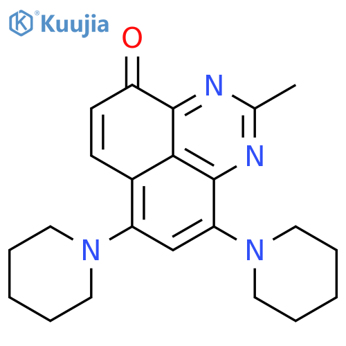 4H-Perimidin-4-one, 2-methyl-7,9-di-1-piperidinyl- structure