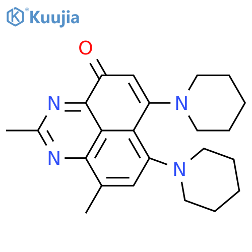 4H-Perimidin-4-one, 2,9-dimethyl-6,7-di-1-piperidinyl- structure
