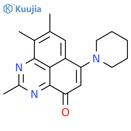 4H-PERIMIDIN-4-ONE, 2,8,9-TRIMETHYL-6-(1-PIPERIDINYL)- structure