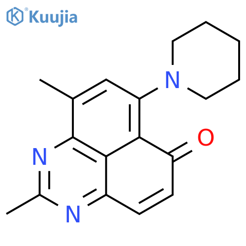 6H-PERIMIDIN-6-ONE, 2,9-DIMETHYL-7-(1-PIPERIDINYL)- structure