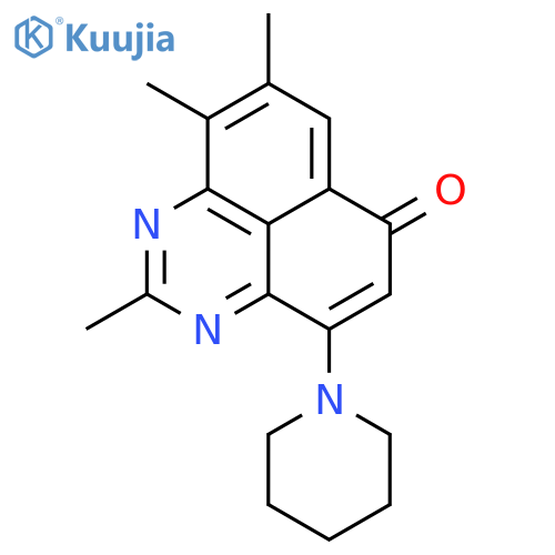 6H-PERIMIDIN-6-ONE, 2,8,9-TRIMETHYL-4-(1-PIPERIDINYL)- structure