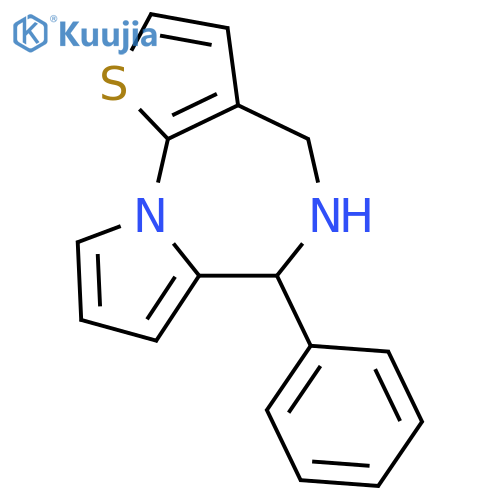 4H-PYRROLO[1,2-A]THIENO[3,2-F][1,4]DIAZEPINE, 5,6-DIHYDRO-6-PHENYL- structure