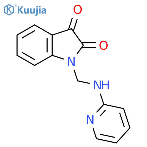 1-{(pyridin-2-yl)aminomethyl}-2,3-dihydro-1H-indole-2,3-dione structure