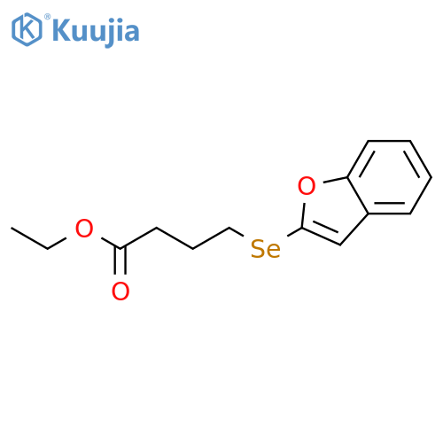 Butanoic acid, 4-(2-benzofuranylseleno)-, ethyl ester structure