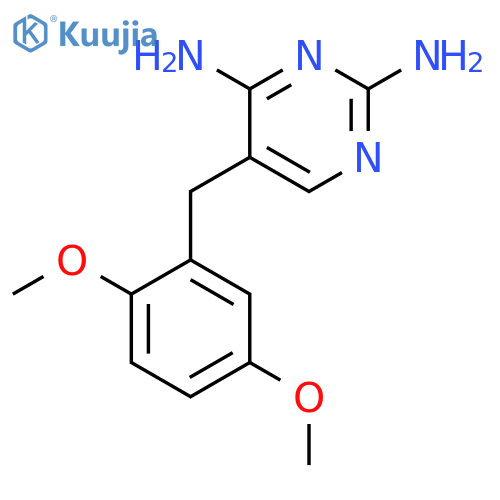 2,4-PYRIMIDINEDIAMINE, 5-[(2,5-DIMETHOXYPHENYL)METHYL]- structure
