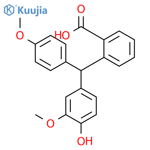 BENZOIC ACID, 2-[(4-HYDROXY-3-METHOXYPHENYL)(4-METHOXYPHENYL)METHYL]- structure