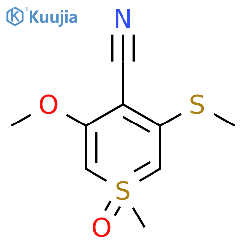 3-methoxy-1-methyl-5-(methylsulfanyl)-1lambda~4~-thiopyran-4-carbonitrile 1-oxide structure