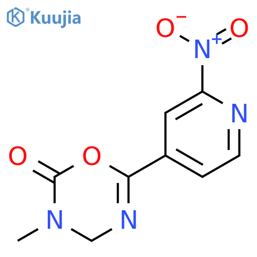 2H-1,3,5-Oxadiazin-2-one, 3,4-dihydro-3-methyl-6-(2-nitro-4-pyridinyl)- structure