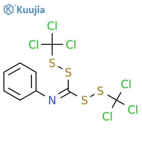 N-{bis[(trichloromethyl)disulfanyl]methylidene}aniline structure