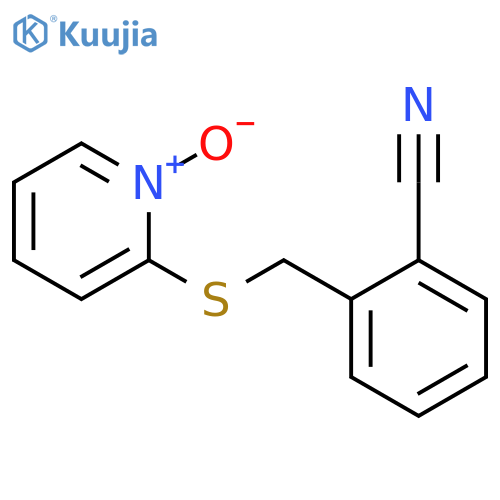 Benzonitrile, 2-[[(1-oxido-2-pyridinyl)thio]methyl]- structure
