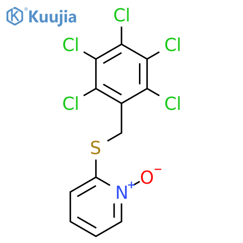 Pyridine, 2-[[(pentachlorophenyl)methyl]thio]-, 1-oxide structure
