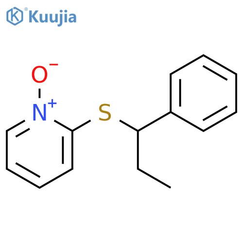 PYRIDINE, 2-[(1-PHENYLPROPYL)THIO]-, 1-OXIDE structure