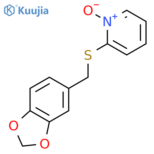 PYRIDINE, 2-[(1,3-BENZODIOXOL-5-YLMETHYL)THIO]-, 1-OXIDE structure