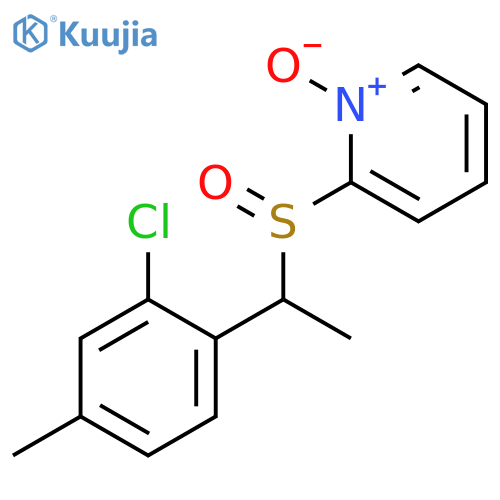 Pyridine, 2-[[1-(2-chloro-4-methylphenyl)ethyl]sulfinyl]-, 1-oxide structure
