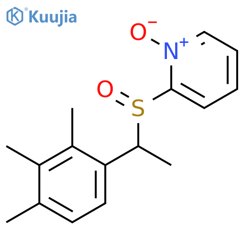 Pyridine, 2-[[1-(2,3,4-trimethylphenyl)ethyl]sulfinyl]-, 1-oxide structure