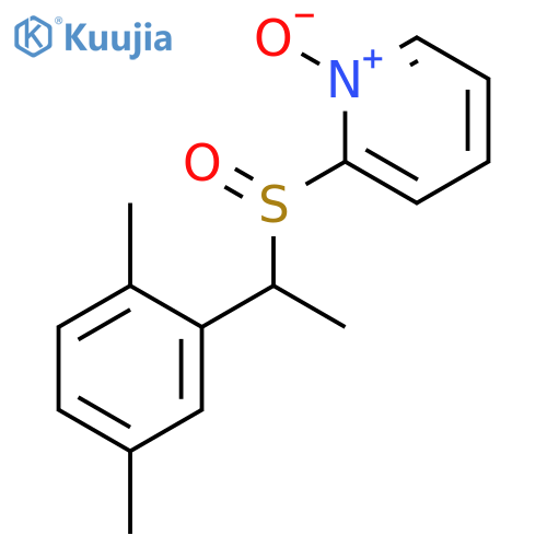 Pyridine, 2-[[1-(2,5-dimethylphenyl)ethyl]sulfinyl]-, 1-oxide structure