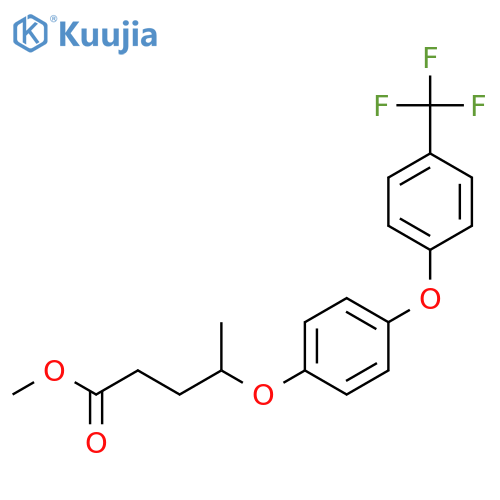Pentanoic acid, 4-[4-[4-(trifluoromethyl)phenoxy]phenoxy]-, methyl ester structure