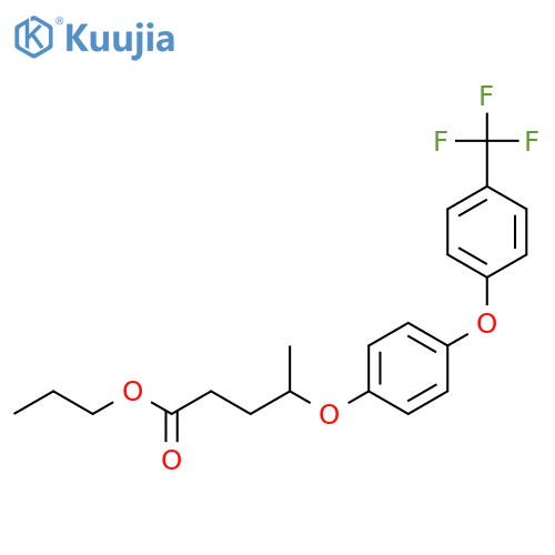 PENTANOIC ACID, 4-[4-[4-(TRIFLUOROMETHYL)PHENOXY]PHENOXY]-, PROPYL ESTER structure