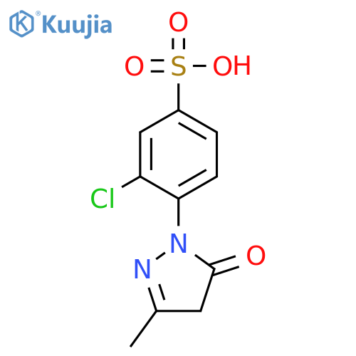 3-chloro-4-(5-hydroxy-3-methyl-1h-pyrazol-1-yl)benzenesulfonic acid structure