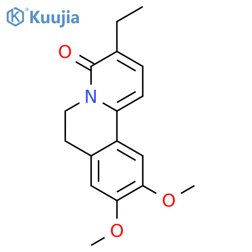 4H-BENZO[A]QUINOLIZIN-4-ONE, 3-ETHYL-6,7-DIHYDRO-9,10-DIMETHOXY- structure