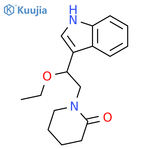 2-Piperidinone, 1-[2-ethoxy-2-(1H-indol-3-yl)ethyl]- structure