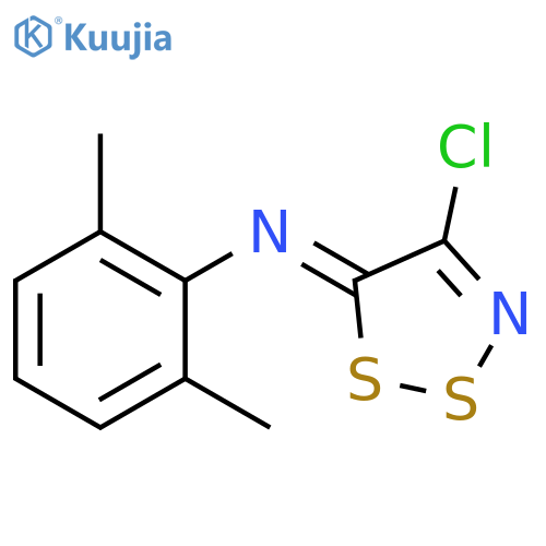 BENZENAMINE, N-(4-CHLORO-5H-1,2,3-DITHIAZOL-5-YLIDENE)-2,6-DIMETHYL- structure
