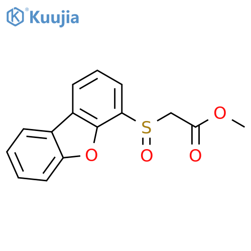 ACETIC ACID, (4-DIBENZOFURANYLSULFINYL)-, METHYL ESTER, (+)- structure