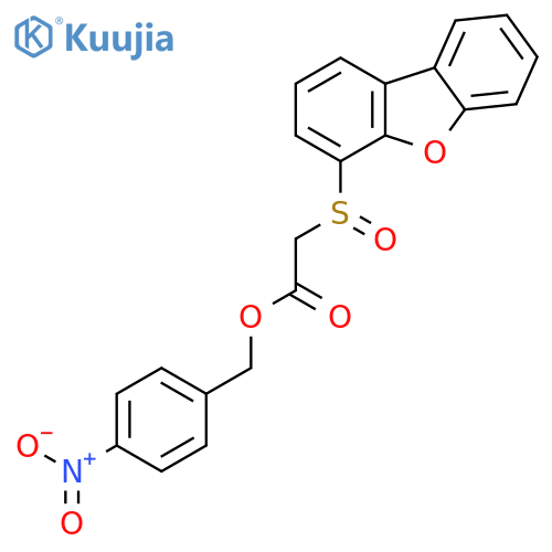 ACETIC ACID, (4-DIBENZOFURANYLSULFINYL)-, (4-NITROPHENYL)METHYL ESTER, (+)- structure