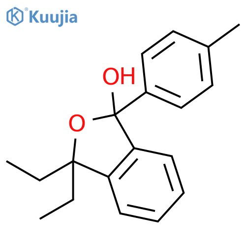 1-ISOBENZOFURANOL, 3,3-DIETHYL-1,3-DIHYDRO-1-(4-METHYLPHENYL)- structure