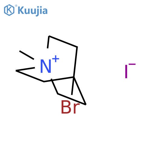 1-Azoniabicyclo[2.2.2]octane, 4-bromo-1-methyl-, iodide structure