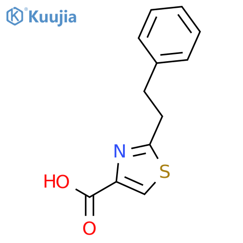2-(2-Phenylethyl)-1,3-thiazole-4-carboxylic Acid structure