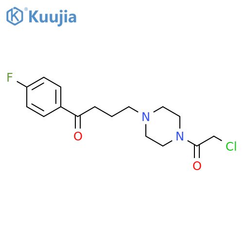 PIPERAZINE, 1-(CHLOROACETYL)-4-[4-(4-FLUOROPHENYL)-4-OXOBUTYL]- structure