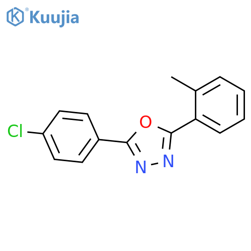 1,3,4-OXADIAZOLE, 2-(4-CHLOROPHENYL)-5-(2-METHYLPHENYL)- structure
