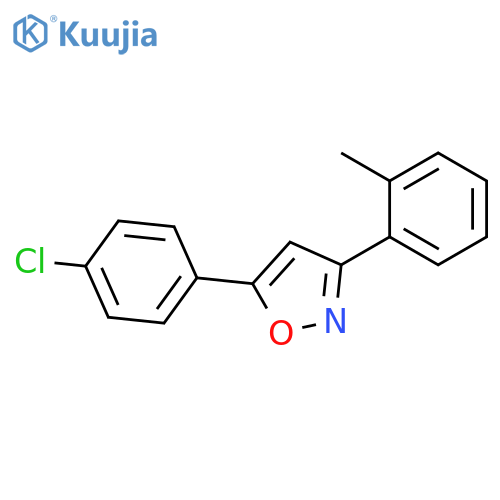 Isoxazole, 5-(4-chlorophenyl)-3-(2-methylphenyl)- structure