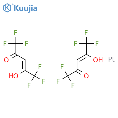Platinum,bis(1,1,1,5,5,5-hexafluoro-2,4-pentanedionato-kO2,kO4)-, (SP-4-1)- structure