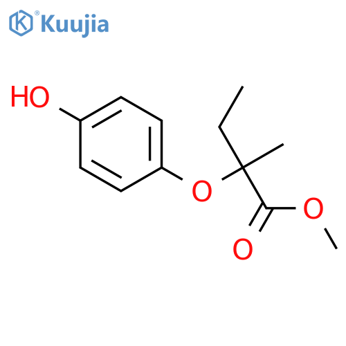 Butanoic acid, 2-(4-hydroxyphenoxy)-2-methyl-, methyl ester, (2R)- structure