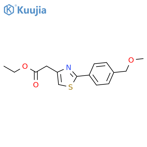 4-Thiazoleacetic acid, 2-[4-(methoxymethyl)phenyl]-, ethyl ester structure
