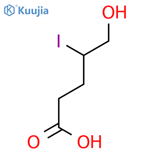 Pentanoic acid, 5-hydroxy-4-iodo- structure