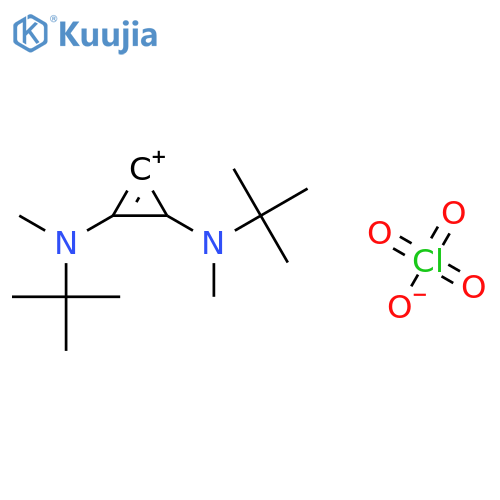 Cyclopropenylium, bis[(1,1-dimethylethyl)methylamino]-, perchlorate structure
