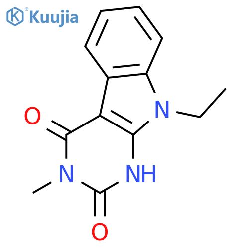 1H-Pyrimido[4,5-b]indole-2,4(3H,9H)-dione, 9-ethyl-3-methyl- structure