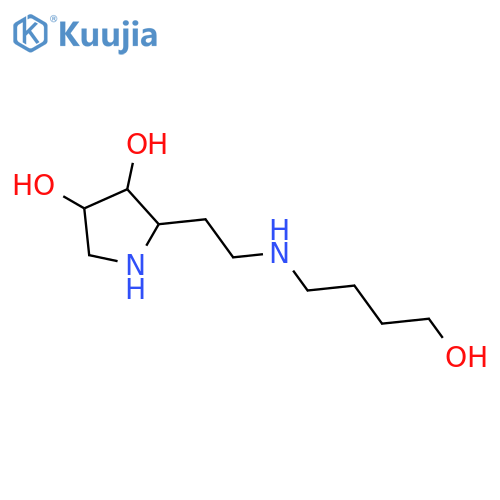 3,4-Pyrrolidinediol, 2-[2-[(4-hydroxybutyl)amino]ethyl]-, (2R,3S,4R)- structure