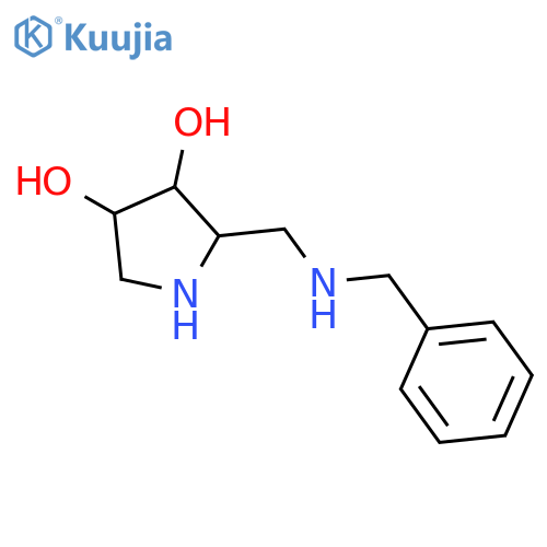 3,4-Pyrrolidinediol, 2-[[(phenylmethyl)amino]methyl]-, (2S,3R,4S)- structure