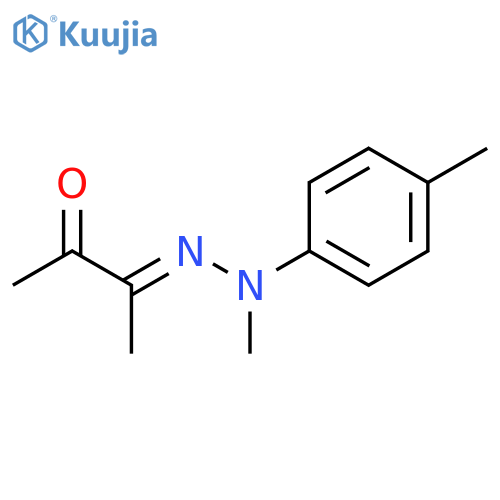 2,3-Butanedione, mono[methyl(4-methylphenyl)hydrazone], (2E)- structure